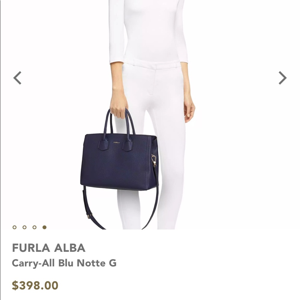 FURLA ALBA BLACK LEATHER BAG LIKE NEW